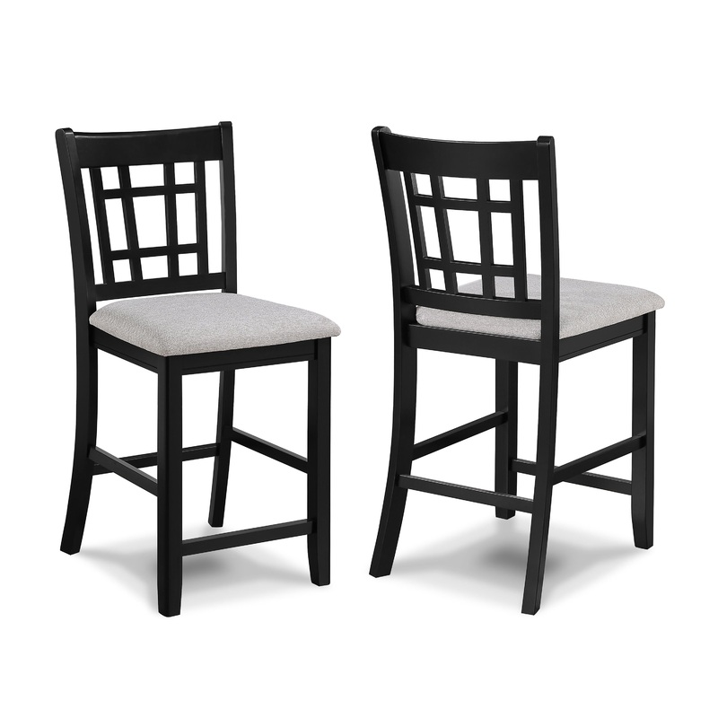 Hartwell – Contr Height Chair (Set of 2) – Light Gray