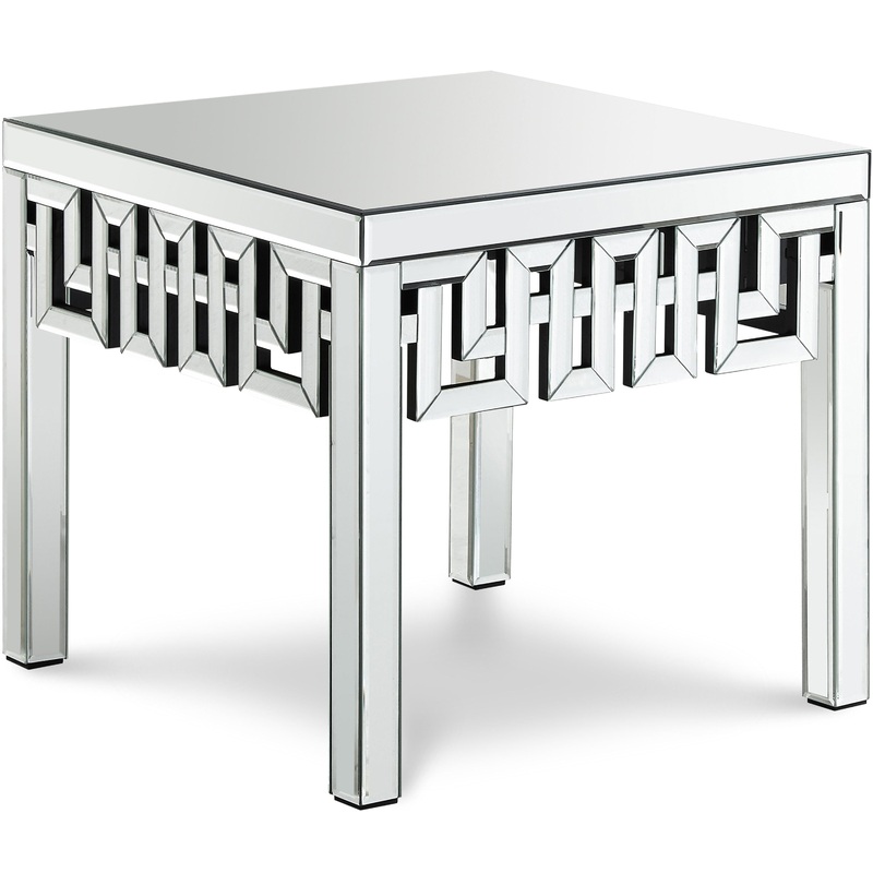 Aria – End Table – Pearl Silver