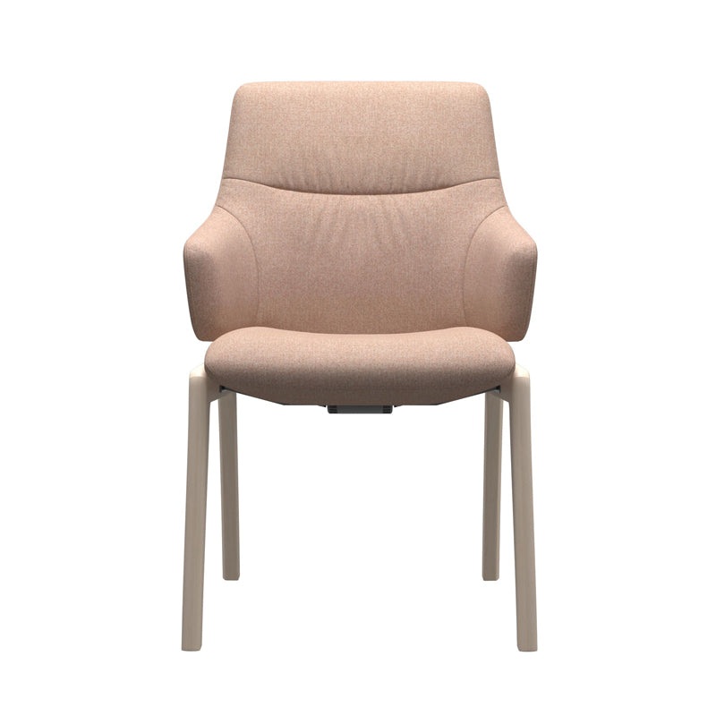 Stressless Mint Fabric Low Back Dining Chair with Arms