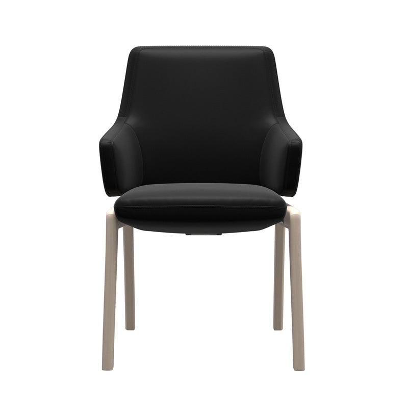 Stressless Vanilla Leather Low Back Chair with Arms