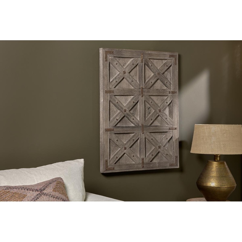 Gurdisha Reclaimed Wood Wall Art Natural