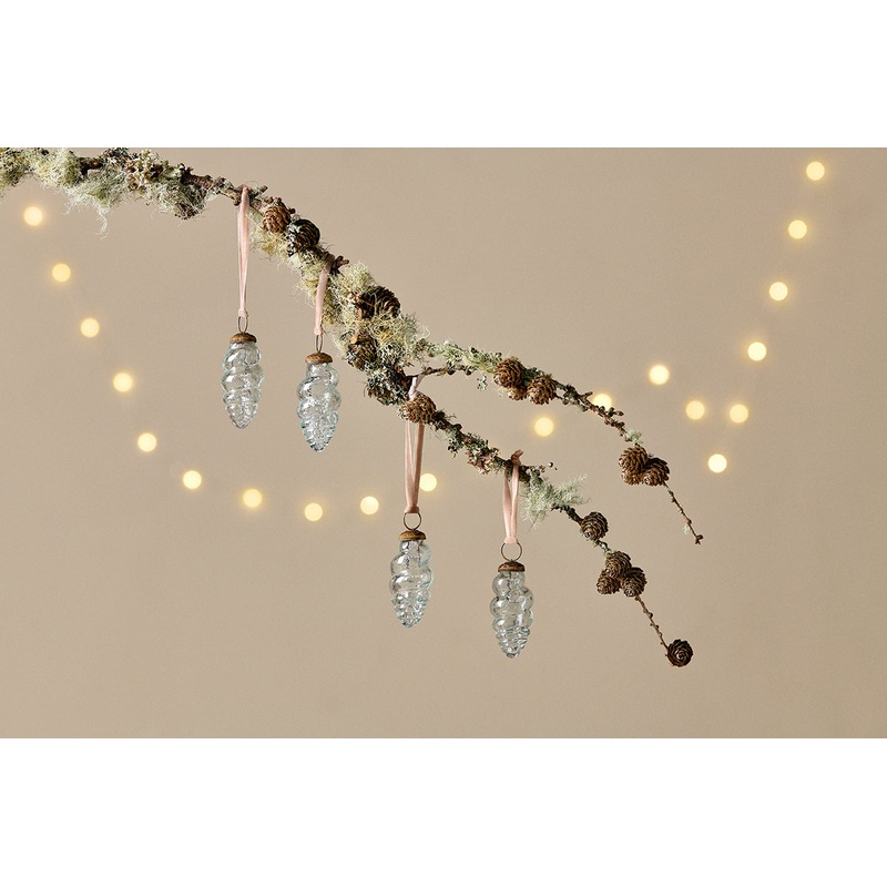 Khol Shell Baubles – Clear Antique – (Set of 4) Clear Antique