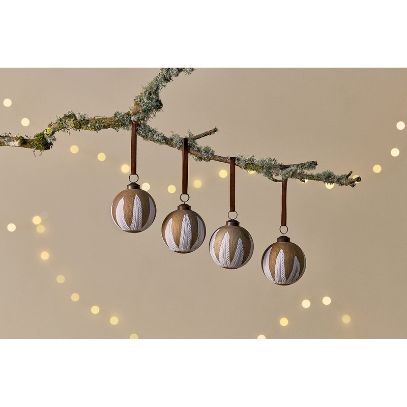 Nori Baubles – Gold & Cream – (Set of 4) Gold & Cream