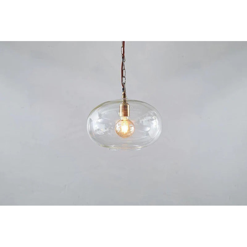 Otoro Recycled Glass Pendant – Clear – Small Round Clear Glass