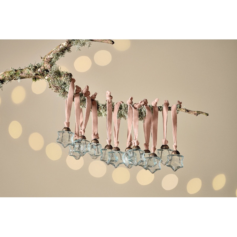 Sardi Star Baubles – Clear (Set of 12) Clear