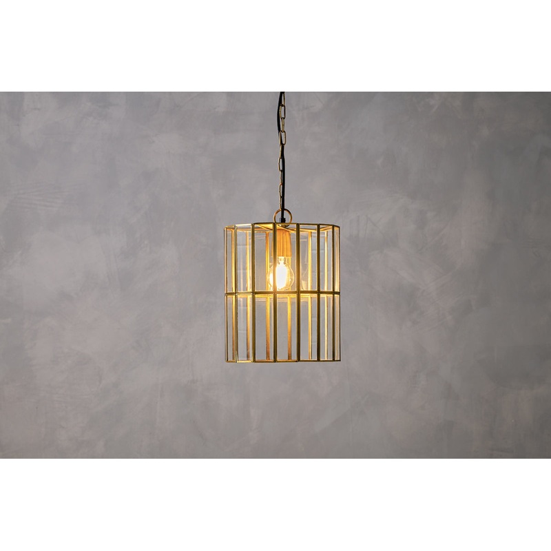 Kirindi Glass Panel Pendant – Antique Brass Antique Brass