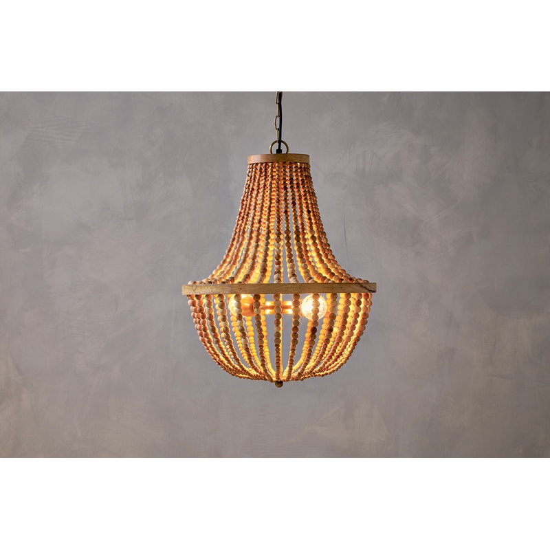 Neela Mango Wood Pendant – Natural Natural