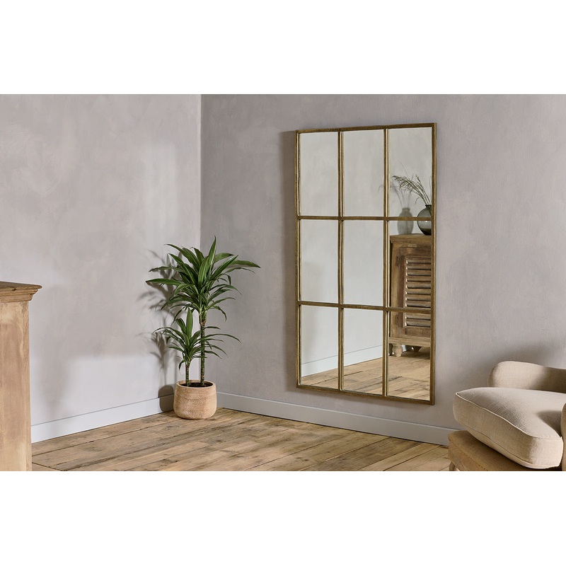 Kurci Rectangular Full Length Mirror – Antique Brass Antique Brass