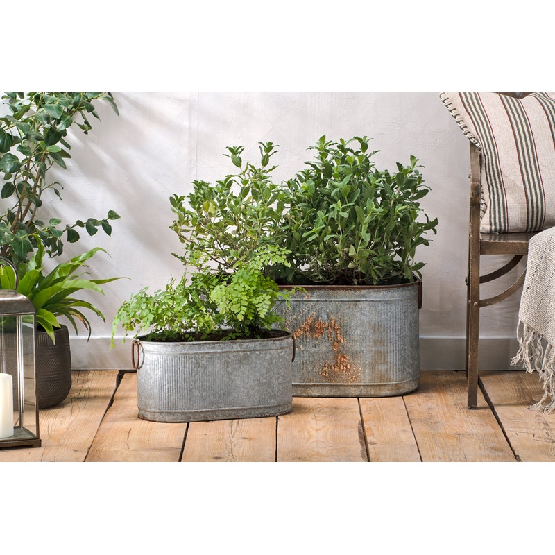 Akasa Trough Planter – Zinc Zinc