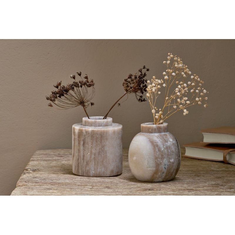 Khari Marble Vase – Grey Beige