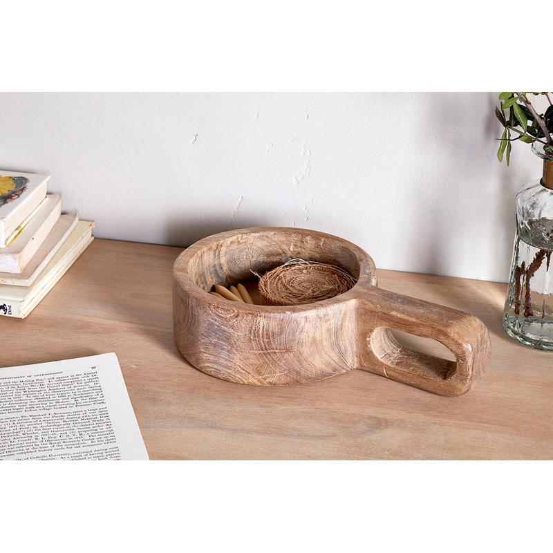 Okara Reclaimed Wood Traditional Storage Pot Natural