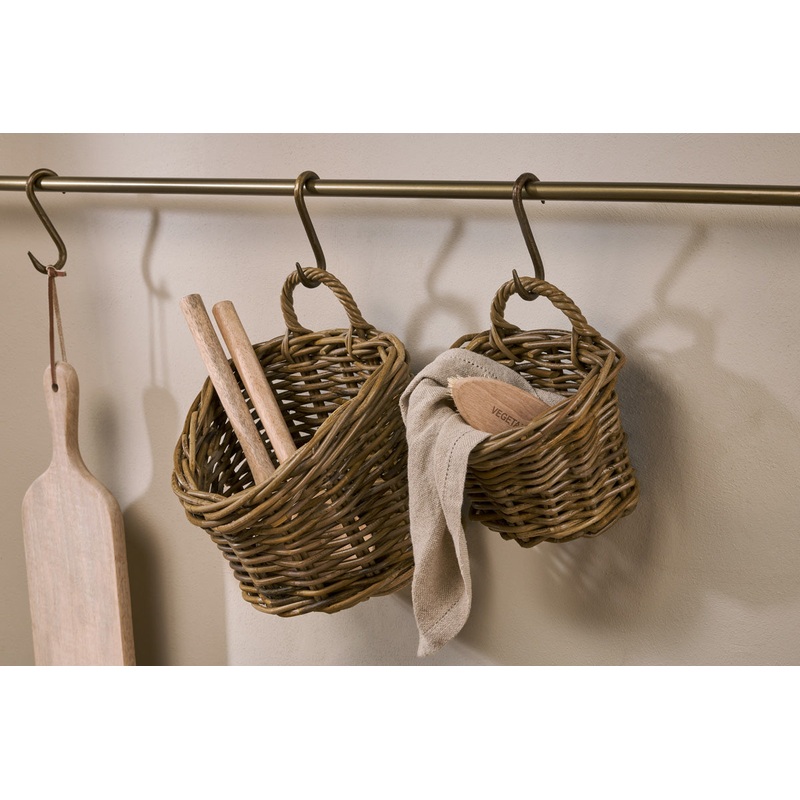 Zawar Rattan Hanging Baskets – Natural (Set of 2) Natural