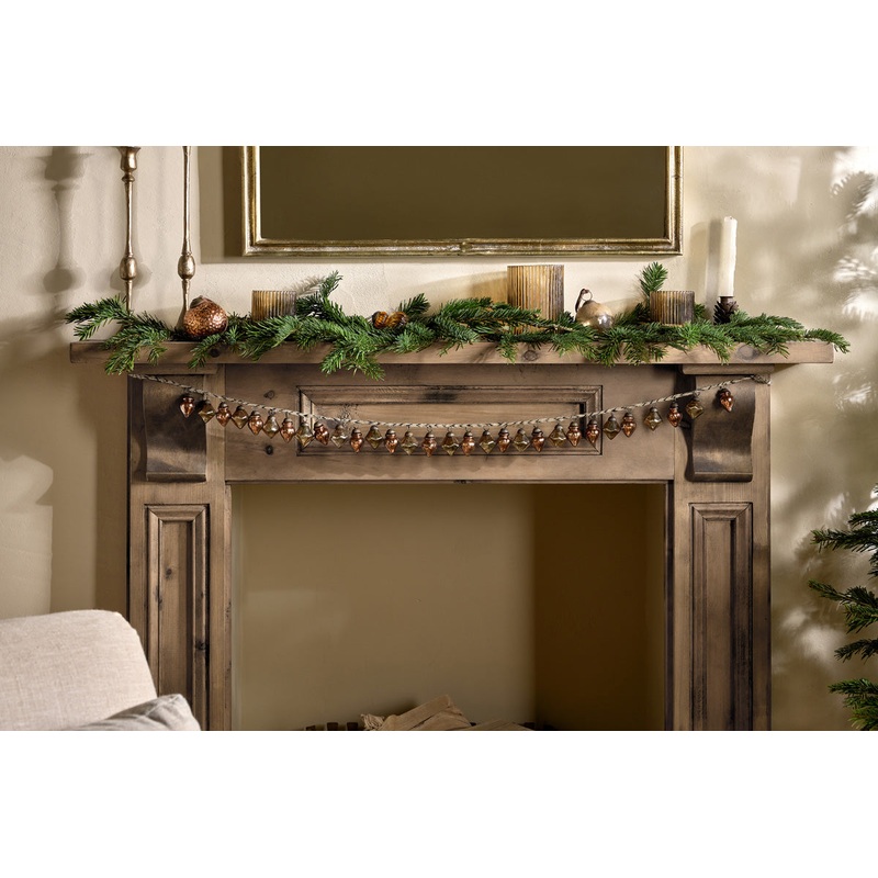 Ekiti Bauble Garland – Antique Gold & Rust Antique Gold & Rust