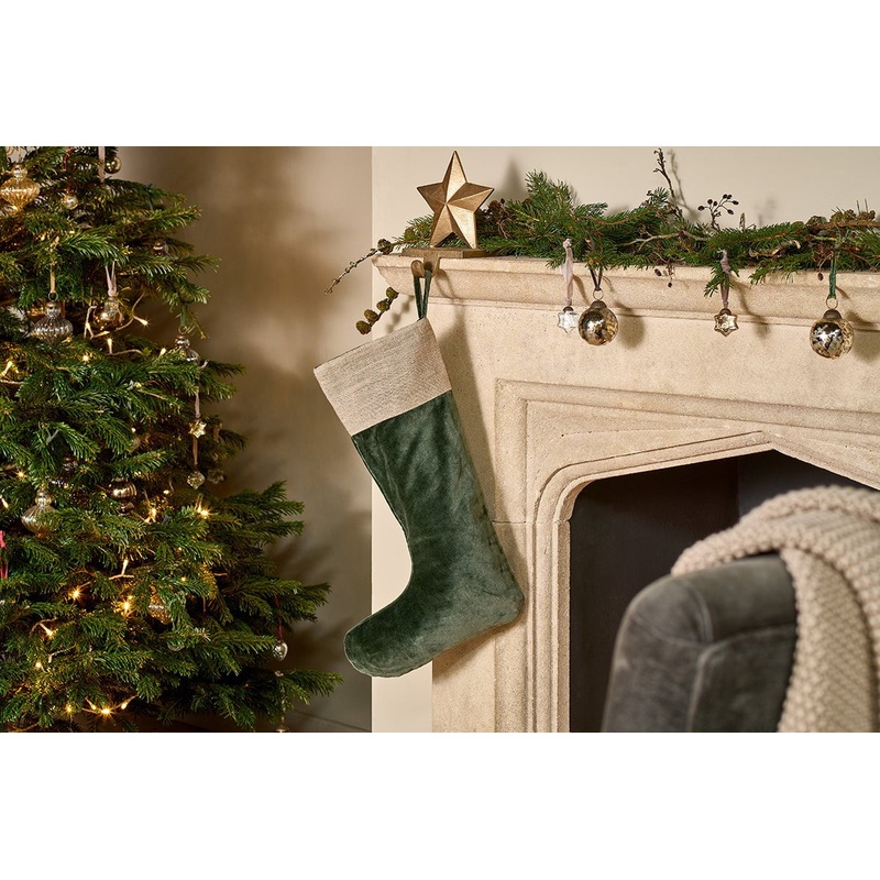 Karru Cotton Velvet Stocking – Forest Green Forest Green