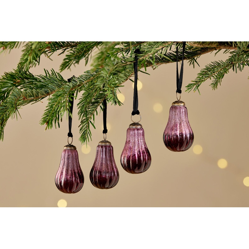 Pannee Drop Baubles – Ruby (Set of 4) Ruby