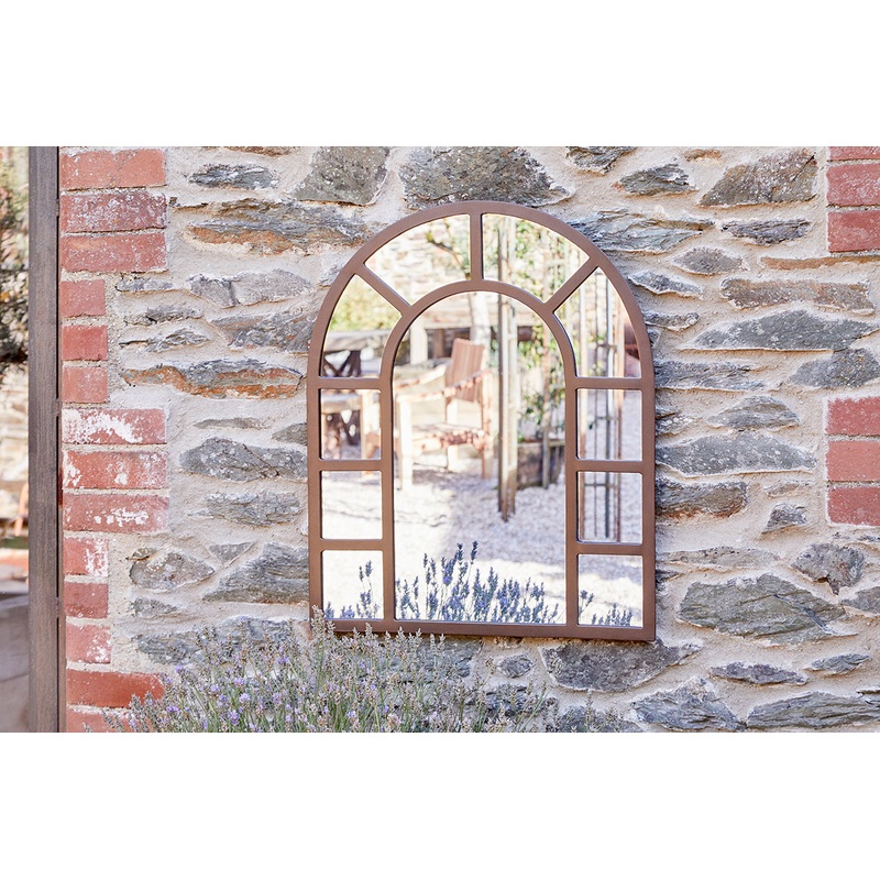 Amaga Arched Outdoor Mirror – Antique Black Antique Black