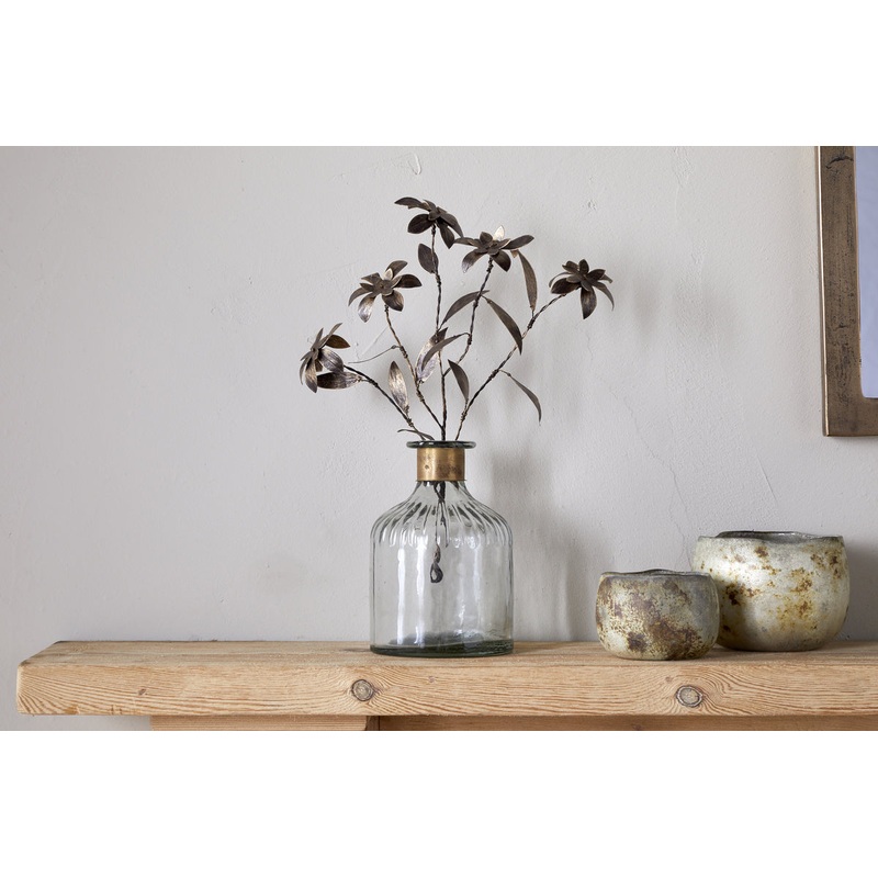 Svara Stem Flower – Antique Brass Antique Brass