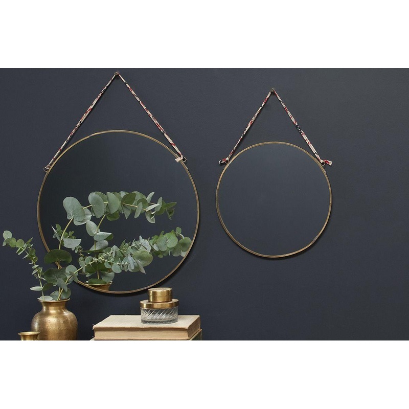 Kiko Round Mirror – Brass Antique Brass