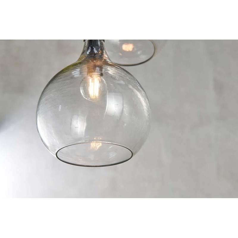 Ziva Recycled Glass Cluster Pendant – Clear Clear
