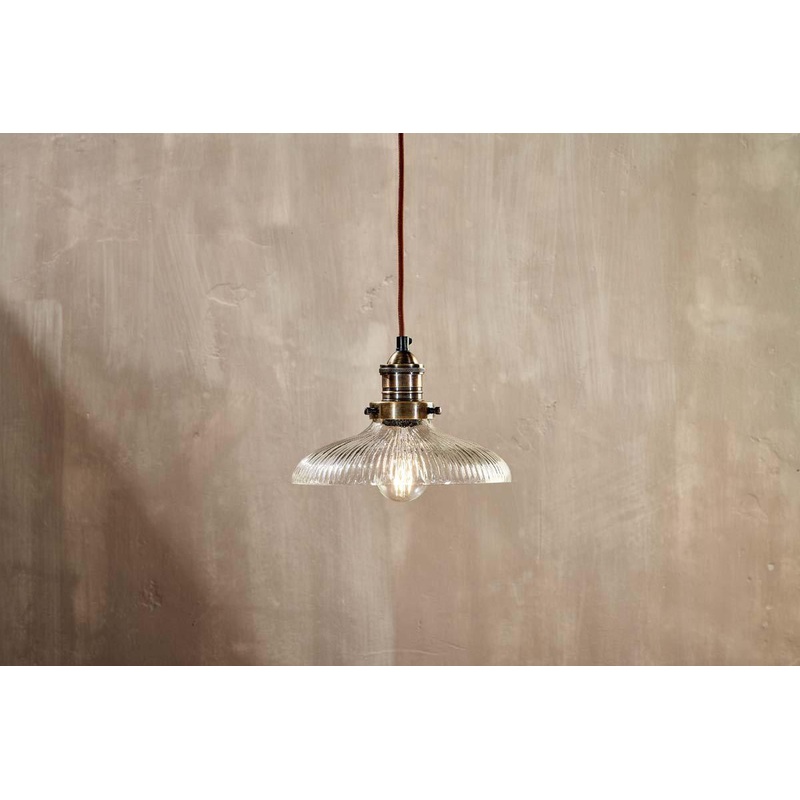 Zowie Recycled Glass Pendant – Small Antique Brass