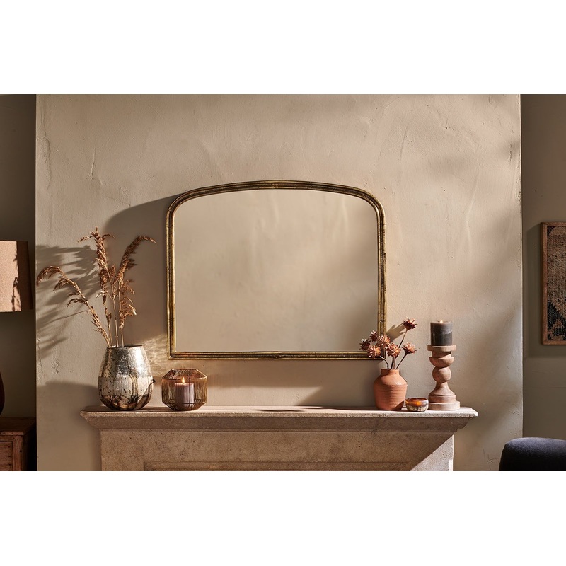 Almora Arched Mirror – Small Antique Brass