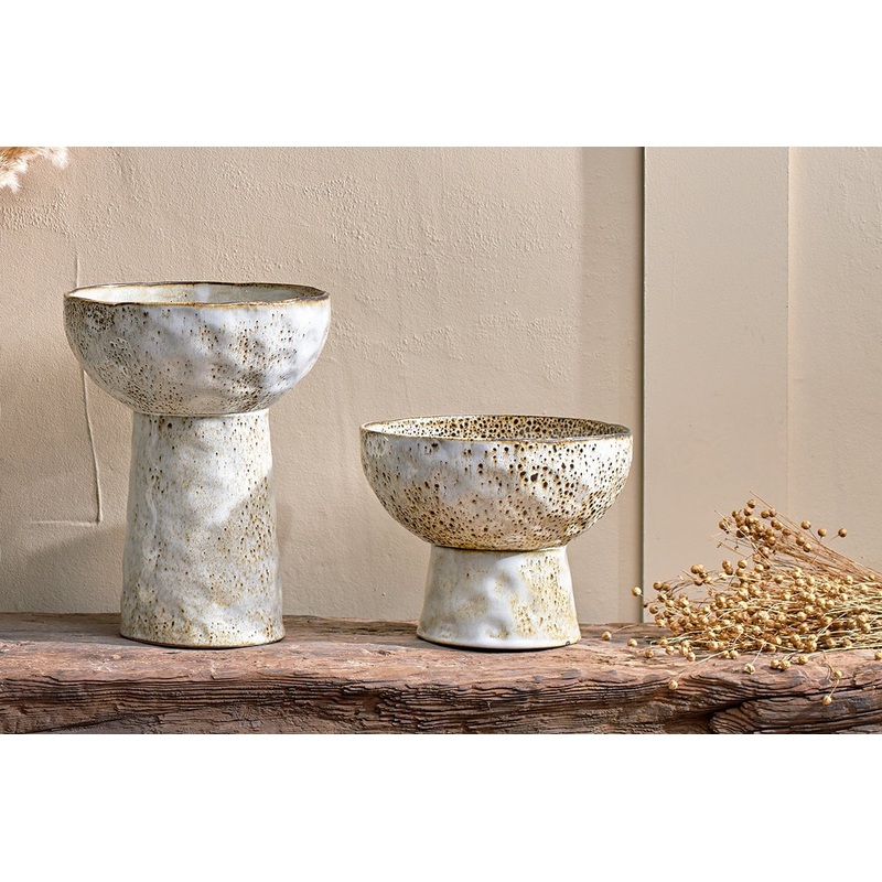 Anjuna Reactive Glaze Bowl White