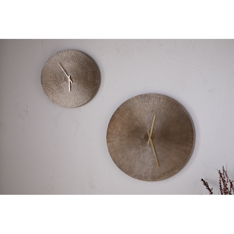 Zuwena Etched Wall Clock – Antique Brass Antique Brass