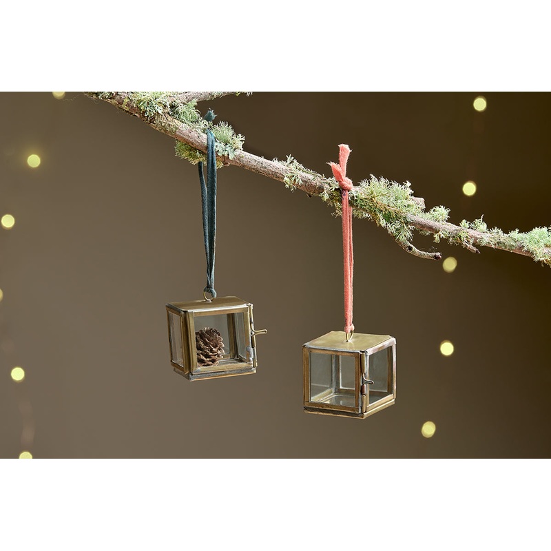 Tiny Kiko Box Decorations (Set of 2) – Antique Brass Antique Brass