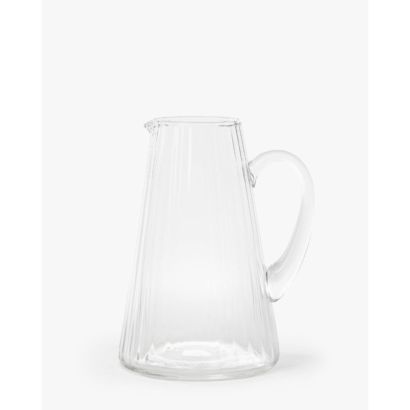 Adonis Ribbed Glass Pitcher