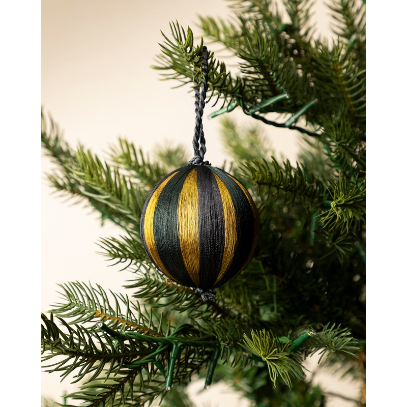 3″ Satin Threaded Bauble