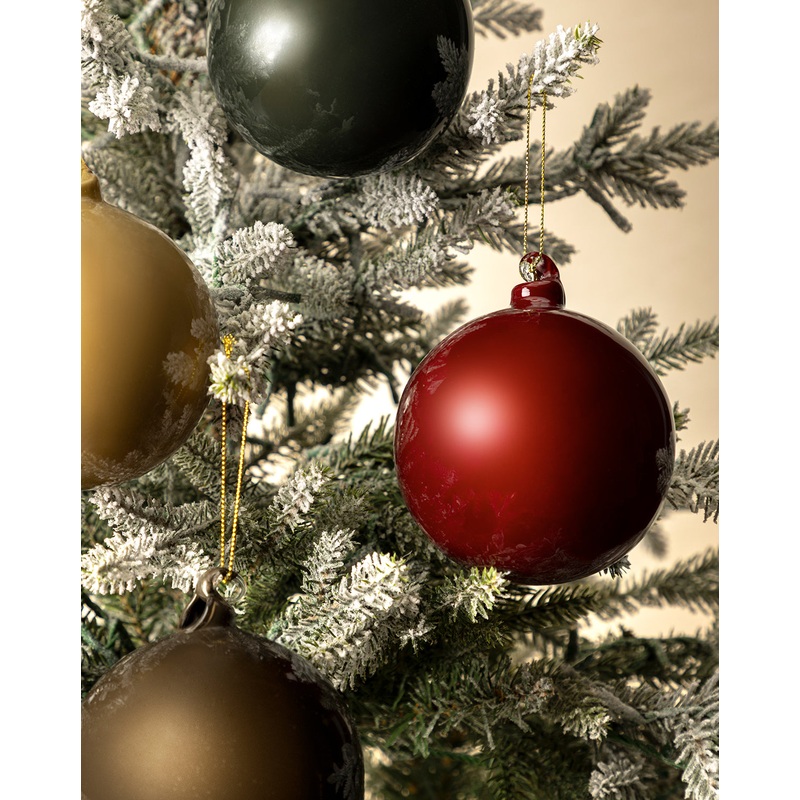 4″ High Gloss Glass Baubles (Set of 4)