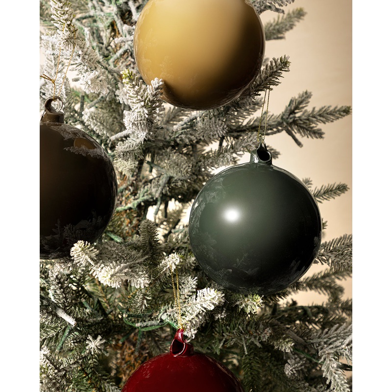 5″ High Gloss Glass Baubles (Set of 4)