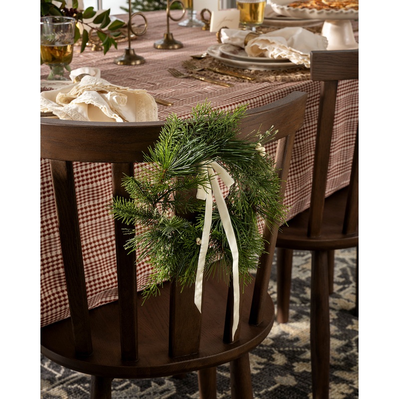 8″ Pine Needle & Berry Faux Wreath