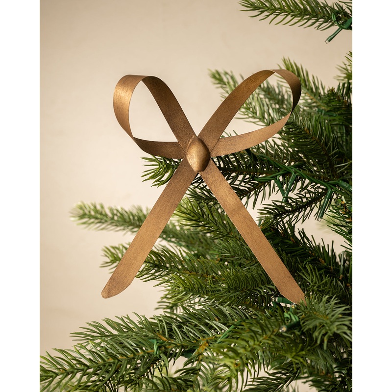 Brass Bow Clip Ornament