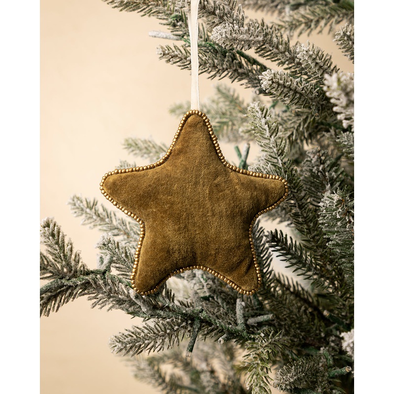Plush Beaded Star Ornament