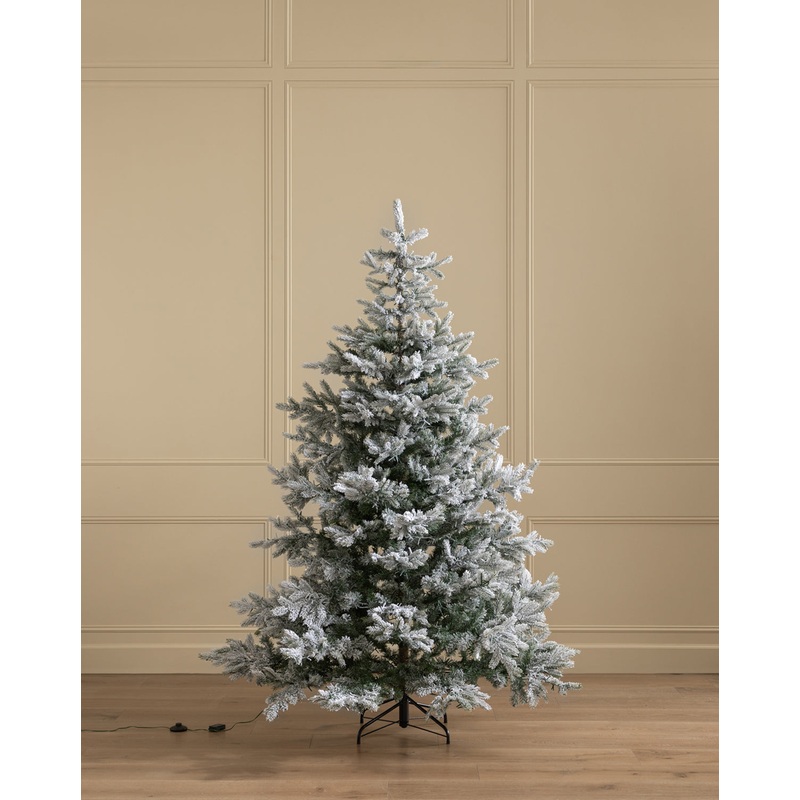 7′ Snowy Grandis Fir Pre-Lit Faux Tree