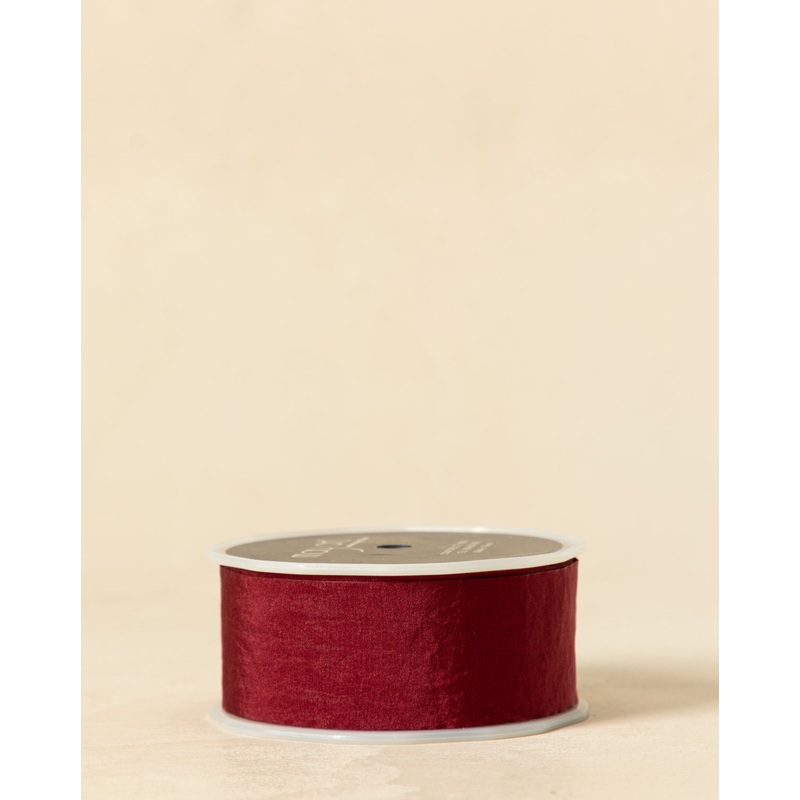 1.5″ Wrinkled Faux Silk Ribbon with Cut Edge