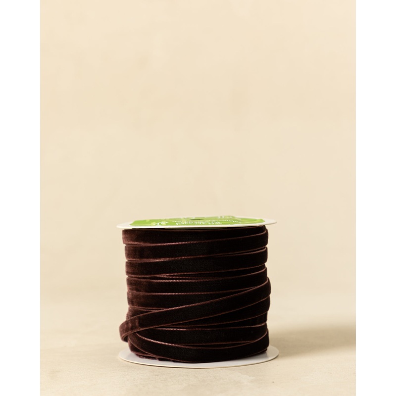 3/8″ Velvet Ribbon with Woven Edge Navy