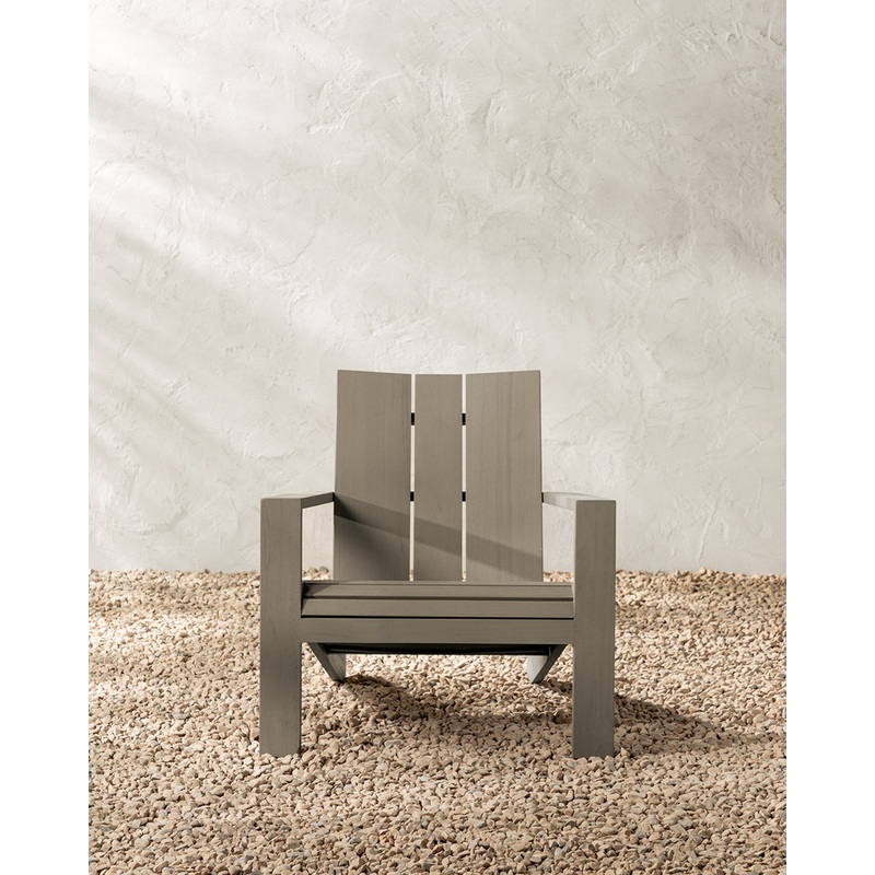 Triby Gray Teak Outdoor Lounge Chair