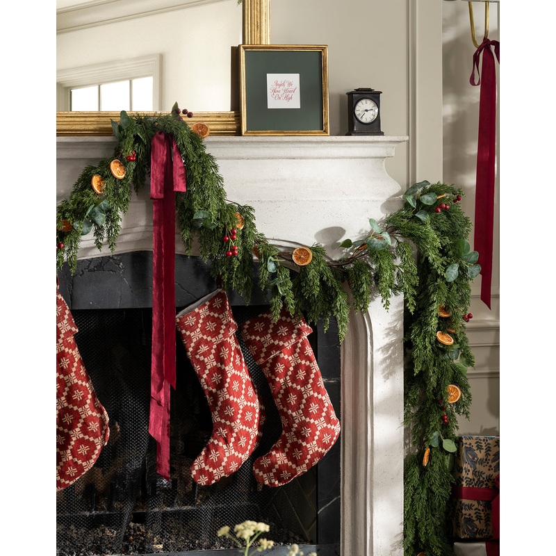 6′ Orange & Eucalyptus Faux Garland