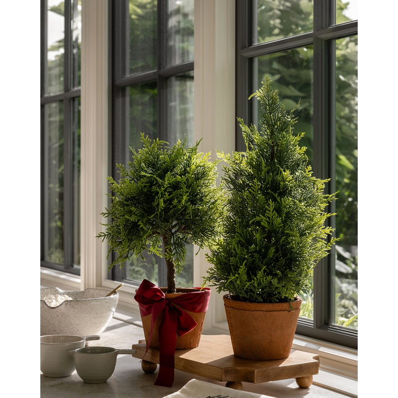 17″ Cypress Faux Potted Tree