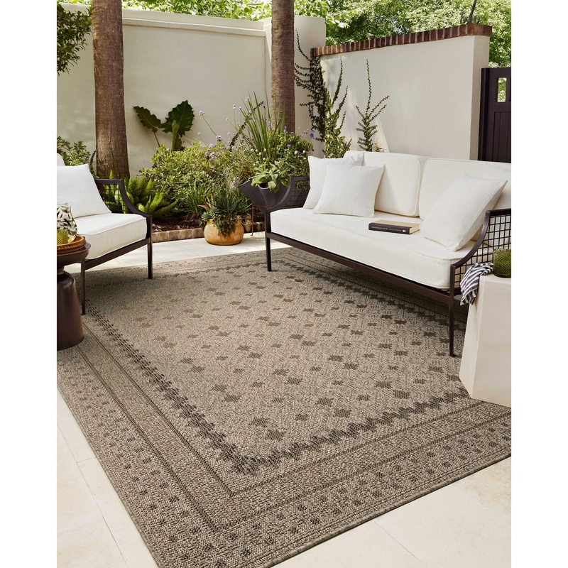 Chris Loves Julia x Loloi Providence Indoor/Outdoor Rug in Charcoal/Dove