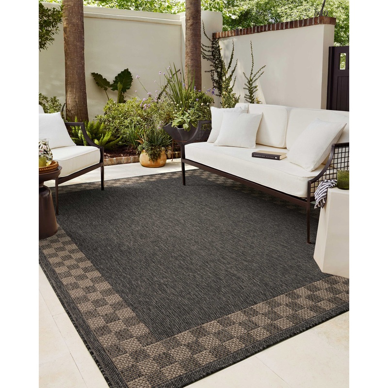 Chris Loves Julia x Loloi Providence Indoor/Outdoor Rug in Charcoal/Natural