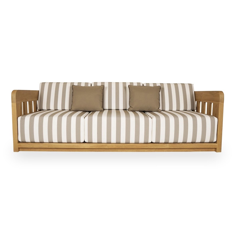 Adriana Outdoor Sofa in Brown Stripe