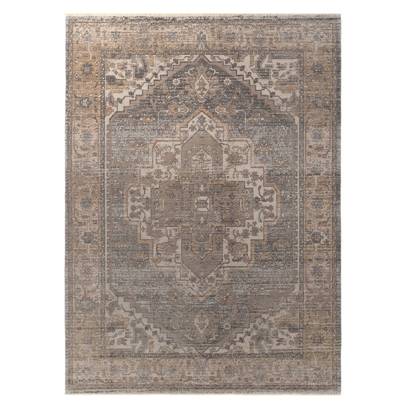 Venn Rug in Gray/Gold