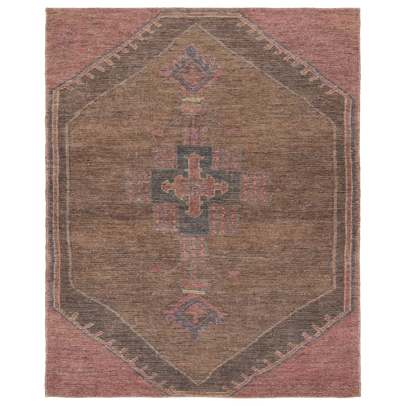 Wells Hand Woven Rug in Red/Brown