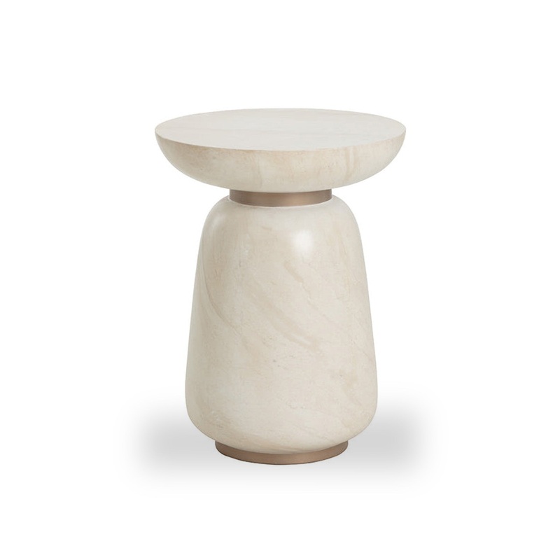 Haley Side Table in Cream
