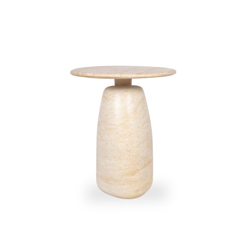 Arnold Tall Side Table in Beige