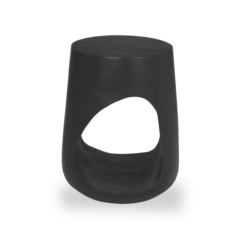 Boyd Sculptural Open Side Table Black