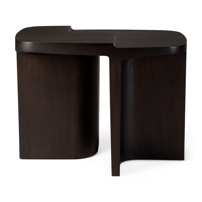 Brutalist Side Table in Rose Brown